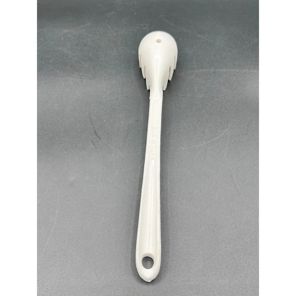 Vtg White Plastic Pasta‎ Spaghetti Server Claw Noodle Fork Made in USA 11.25